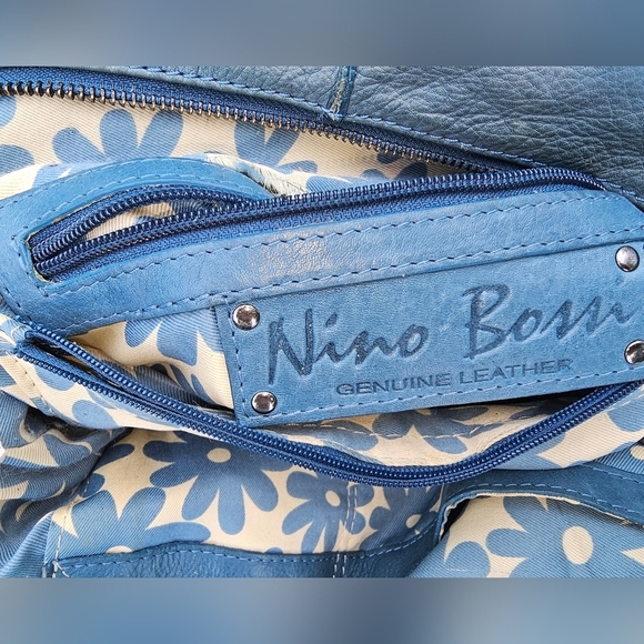 Nino Bossi GENUINE LEATHER Handbag 16" W x 11" L - Picture 2 of 6